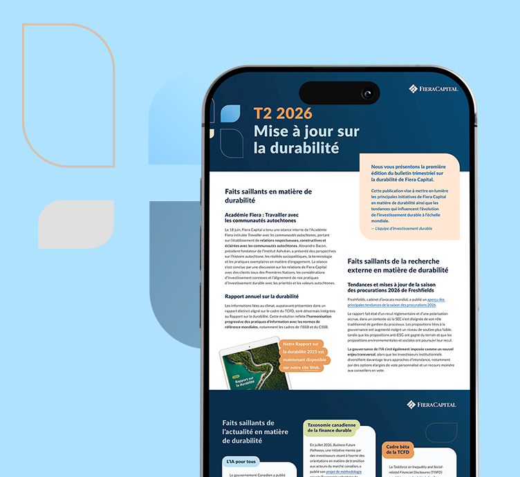 Image pour T2 2026 Infolettre durabilite
